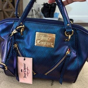 Juicy Couture Iridescent Blue Satchel